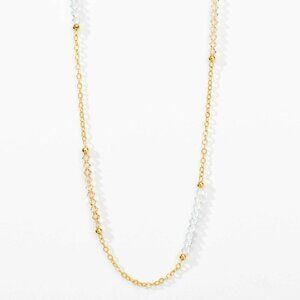 Swarovski Touchstone Crystal 42” Gold Endless Necklace | Layering | $119 Retail